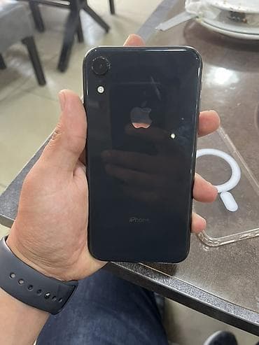 IPhone Xr, Б/у, 128 ГБ, Черный, Чехол, 80 % — 6