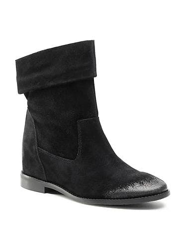 женская обувь б: Женские замшевые ботинки черного цвета. Немецкой фирмы Badura. - — 2