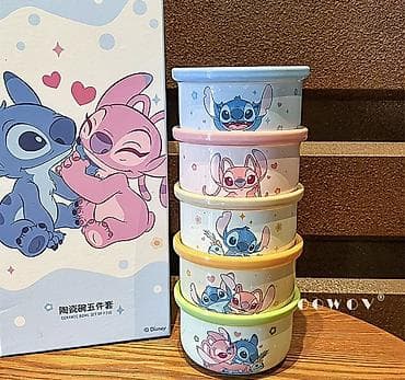 кондитерские посуды: Набор керамических мисок Disney Stitch Collection (5 шт.) - — 2
