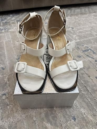 foot patch: Босоножки, 37, Caprice, Б/у, цвет - Белый — 3