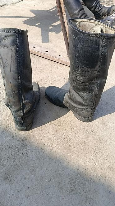 обувь для работы: Сапоги кирзовые (пара) - Материал: кирза с кожаными вставками — 2