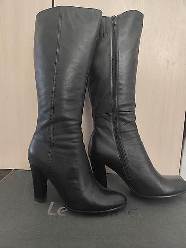 сапоги merrell: Женские кожаные сапоги на каблуке. - Материал: натуральная кожа — 1