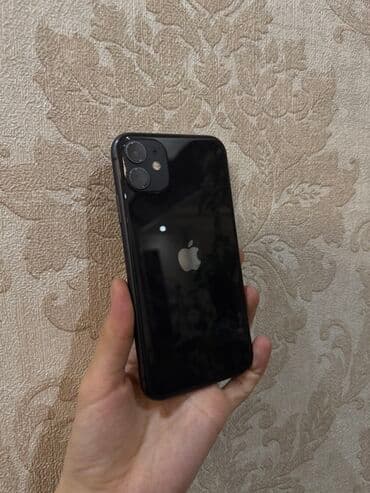 IPhone 11, Б/у, 128 ГБ, Черный, Зарядное устройство, Чехол, 71 %