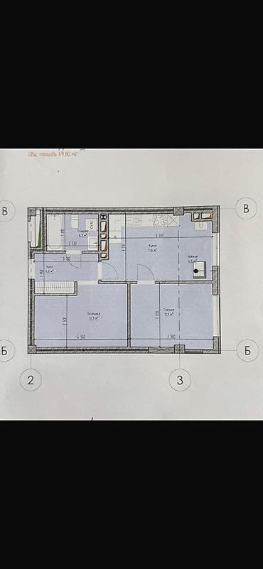 недвижимость квартир: 2 комнаты, 50 м², Элитка, 10 этаж, Готовая ПСО (под самоотделку) — 4