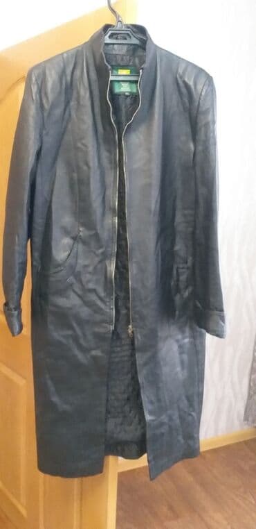 плащи от дождя: Кожаный плащ (женский) 52 размер — 2