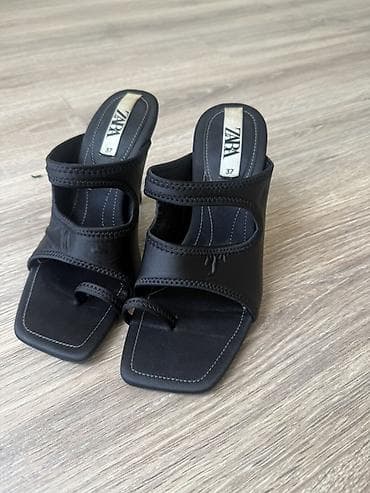 Жеке буюмдар: Женские мюли ZARA - Цвет: чёрный - Размер: 37 (указан на стельке) - — 2