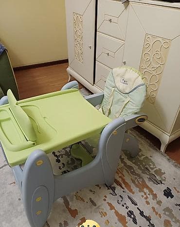 Стол трансформер Mamalove 2 в одном, складывается в отдельный столик — 3