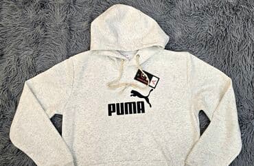 спортивное оборудование: Новая, с этикеткой толстовка с капюшоном PUMA, светло‑серая. Размеры — 3
