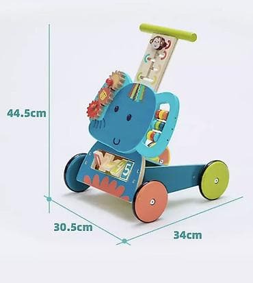 teddy bear: Деревянные ходунки-каталка 2в1 «Слон» с развивающим центром - Для — 5