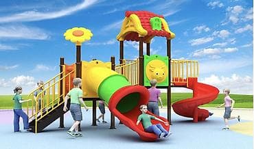 Детские уличные игровые комплексы с качелями и горками - — 10