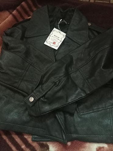 Кожаная куртка, Косуха, Экокожа, Укороченная модель, S