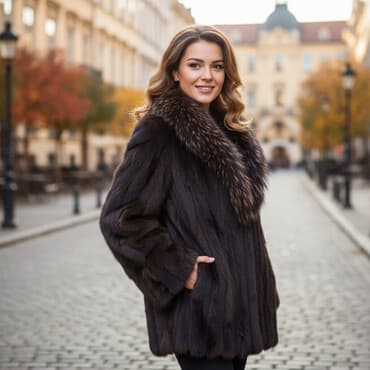 енот: Шуба, Кролик, Короткая модель, 4XL — 1