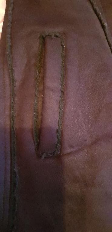 Женские брюки: Дублёнка, цвет чёрный, воротник кролик состояние отличное, покупали в — 3