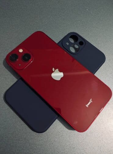 iphone 11 pro ош: IPhone 13, Б/у, 128 ГБ, Красный, Зарядное устройство, Защитное стекло, Чехол, 76 % — 4