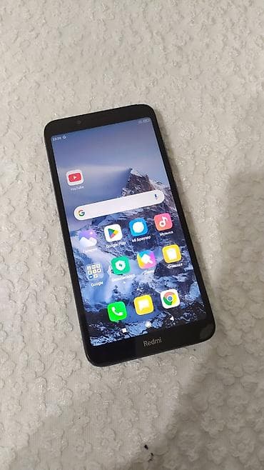 Redmi, Redmi 7A, Б/у, 32 ГБ, цвет - Синий, 2 SIM