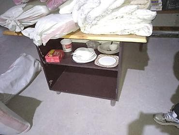 Балдар эмереги: Ашкана үчүн тумба, Жуугучсуз, Полго орнотулма, түсү - Күрөң — 1