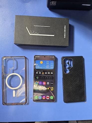 Уюлдук телефондор жана аксессуарлар: Samsung Galaxy S25 Ultra, Колдонулган, 256 ГБ, түсү - Саргыч боз, 2 SIM — 2