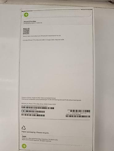 apple iphone 5: IPhone 17 Pro Max, Новый, 256 ГБ, Белый, Коробка, 100 % — 2