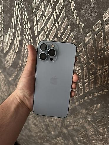 poco m3: IPhone 13 Pro Max, Б/у, 128 ГБ, Sierra Blue, Защитное стекло, Чехол, 87 % — 1