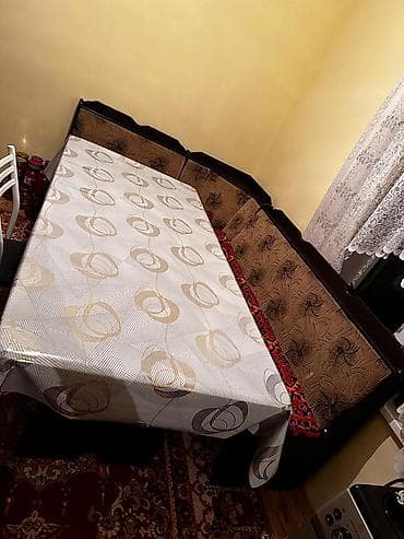 спальный сатылат: Кухонный мягкий уголок, Дерево, цвет - Коричневый — 1