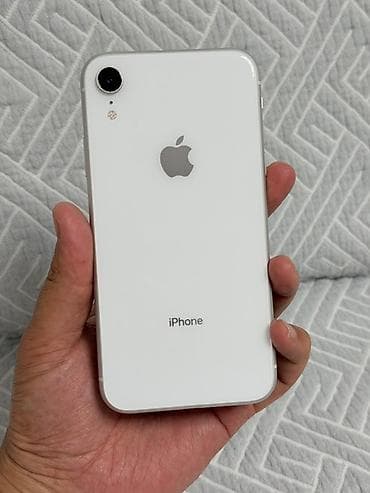 IPhone Xr, Б/у, 128 ГБ, Белый, Защитное стекло, Чехол, 78 %
