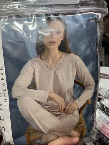 белая ночная сорочка: Домашний костюм, Майка, Рубашка, Халат, Турция — 4