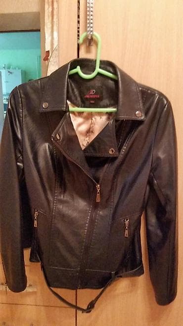 тёмно синего цвета: Кожанная куртка новая 44-46 размер. Цвет темно синий — 3