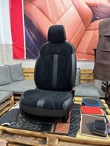 купить чехлы на сиденья авто: Чехлы Экокожа, С подушкой, цвет - Черный, Hyundai, Новый, Самовывоз — 3