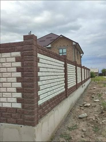 битоные столбы: Заборы из пескоблока — 4