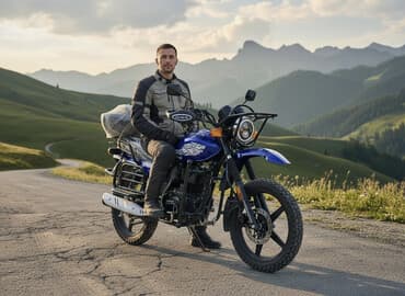 электронные мотоциклы: Классический мотоцикл Suzuki, 200 куб. см, Бензин, Взрослый, Новый — 1