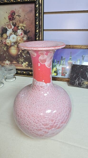 серебро куплю: Ваза Китай, более 30лет, без сколов и трещин, керамика, высотой 28см - — 1