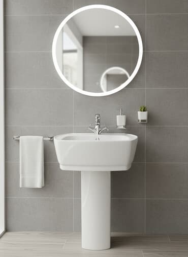 Раковина для ванной, Квадрат форма, Материал: Керамика, Размер: 50 x 60 см