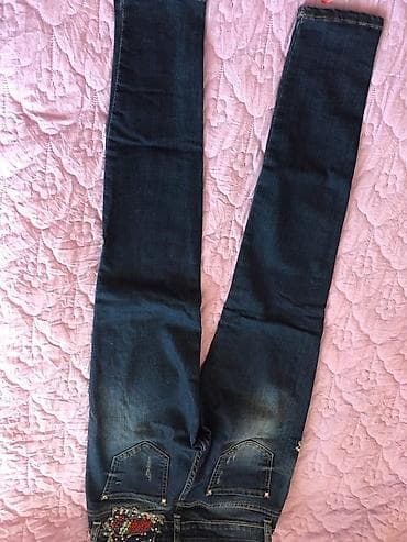Платья: Джинсы Турция размер 38-36новые очень красивые со стразами цена 1300 — 5