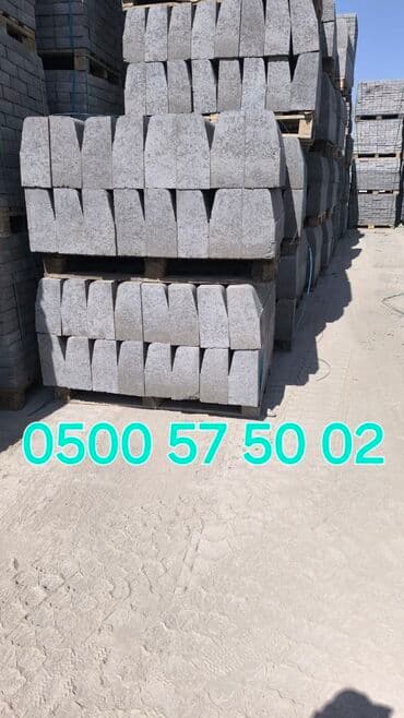 брусчатка бишкек дом брусчатки'' тротуарная плитка бордюры бишкек: Дорожный бордюр, Прессованный, Бетонный, Новый — 7