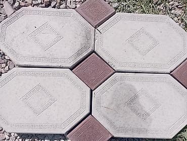 набор приборов: Тротуарная плитка «Квадраты/Кирпичики», серая. - Формат: набор из — 9