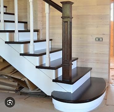 логарифмическая доска: Элегантная деревянная лестница, спроектированная для установки между — 4