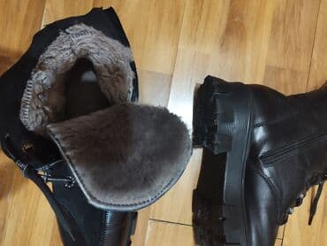 сапоги зимние женские натуральная кожа натуральный мех распродажа: Продаю зимние ботинки, натуральная кожа, мех цигейка, б/у но состояние — 2