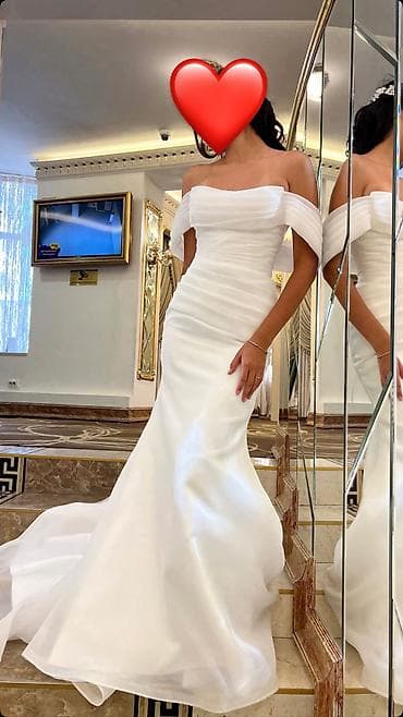 samsung 128: Свадебное платье силуэта «русалка» в классическом белом цвете. Тренд — 1