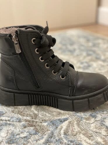 обувь зимний: Зимние детские ботинки, черные - Материал верха: кожа - Утепление — 7