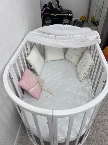 столик на кровать: Детская односпальная кровать, Б/у, Для девочки, Для мальчика, С матрасом, Дерево, Самовывоз — 4