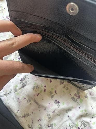 Компактный мужской/унисекс кошелёк из тёмно-коричневой фактурной