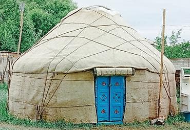 Спорт жана хобби: Боз үйлөр сатылат, Каркасы Жыгач, 100 баш, Диаметри: 5.5 метр — 1