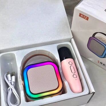 караоке микрофон с bluetooth динамиком: Мини караоке колонка, K12 с ДВУМЯ микрофонами Портативная караоке — 2