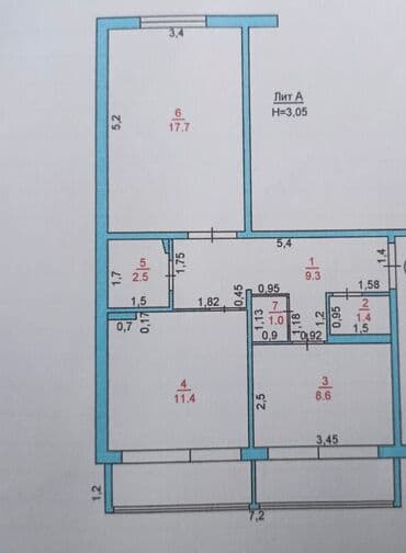 аренда квартиры 12 мкр: 2 комнаты, 52 м², 106 серия, 4 этаж, Старый ремонт — 9