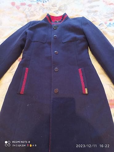 Пальто, Классика, Осень-весна, Длинная модель, Приталенная модель, 2XL