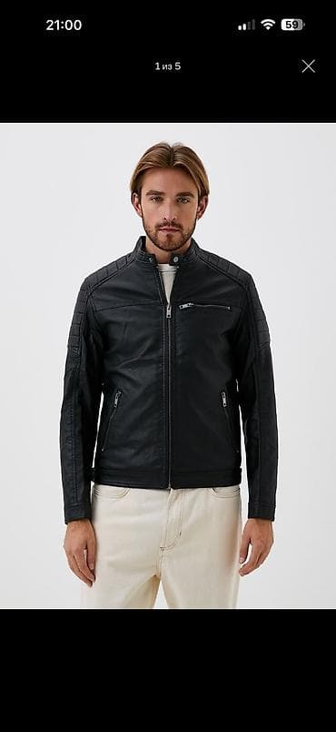 Личные вещи: Мужская куртка, S, Jack & Jones, Б/у, цвет - Черный, Самовывоз — 3