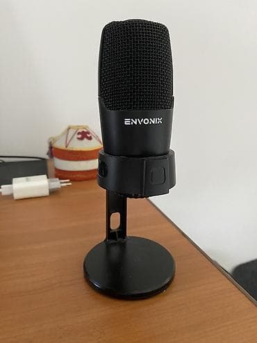 стойки под микрофоны: USB-микрофон ENVONIX с настольной стойкой - Подключение: USB (провод — 1