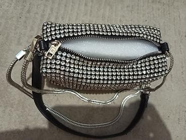 сумки кошельки клатчи: Сумка-клатч со стразами - Форма: компактная прямоугольная сумка. - — 1