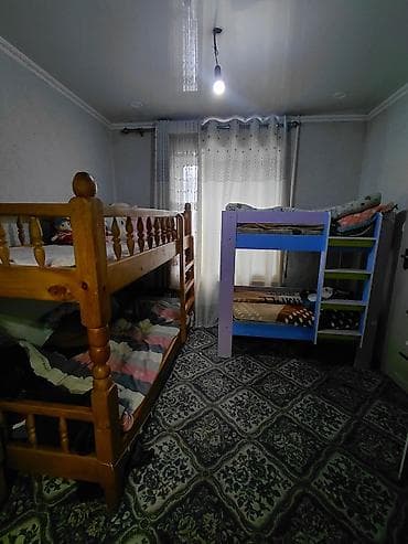 Двухъярусная детская кровать, Натуральное дерево, цвет - Коричневый