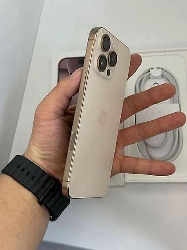 Apple iPhone: IPhone 16 Pro Max, Б/у, 256 ГБ, Desert Titanium, Кабель, Коробка, 95 % — 3